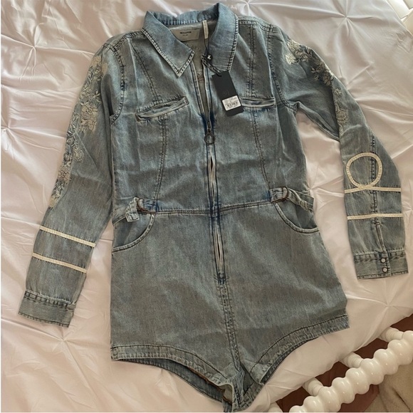One Teaspoon HEARTLAND EMBROIDERED MARGOT JUMPSUIT - Picture 5 of 7